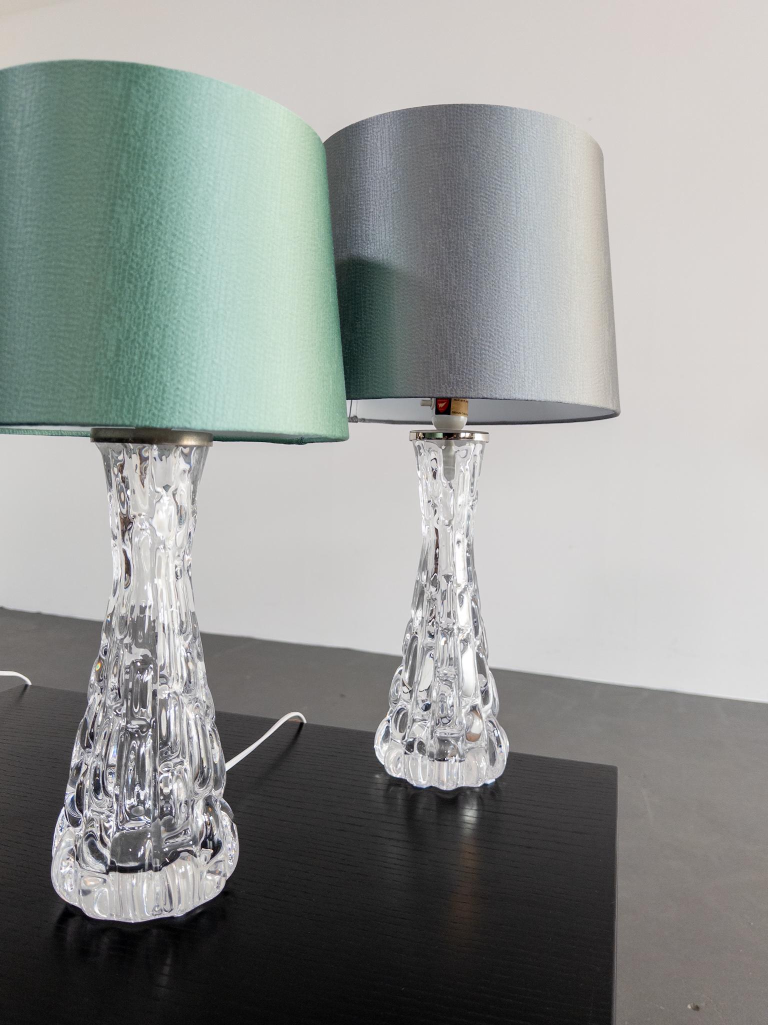 Lampes de table sculpturales en verre de Carl Fagerlund pour Orrefors, Suède, années 1960 en vente 5