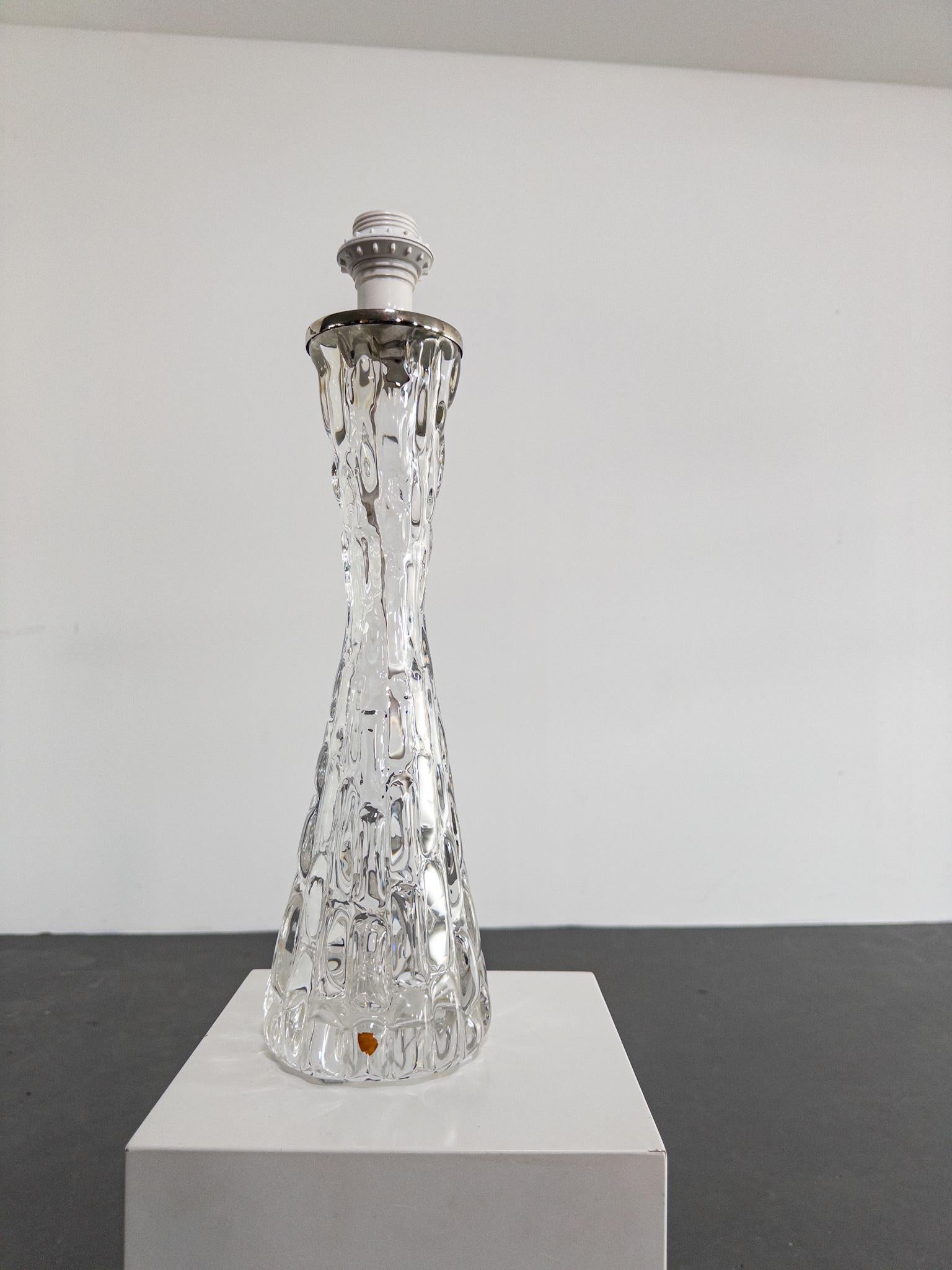 Milieu du XXe siècle Lampes de table sculpturales en verre de Carl Fagerlund pour Orrefors, Suède, années 1960 en vente