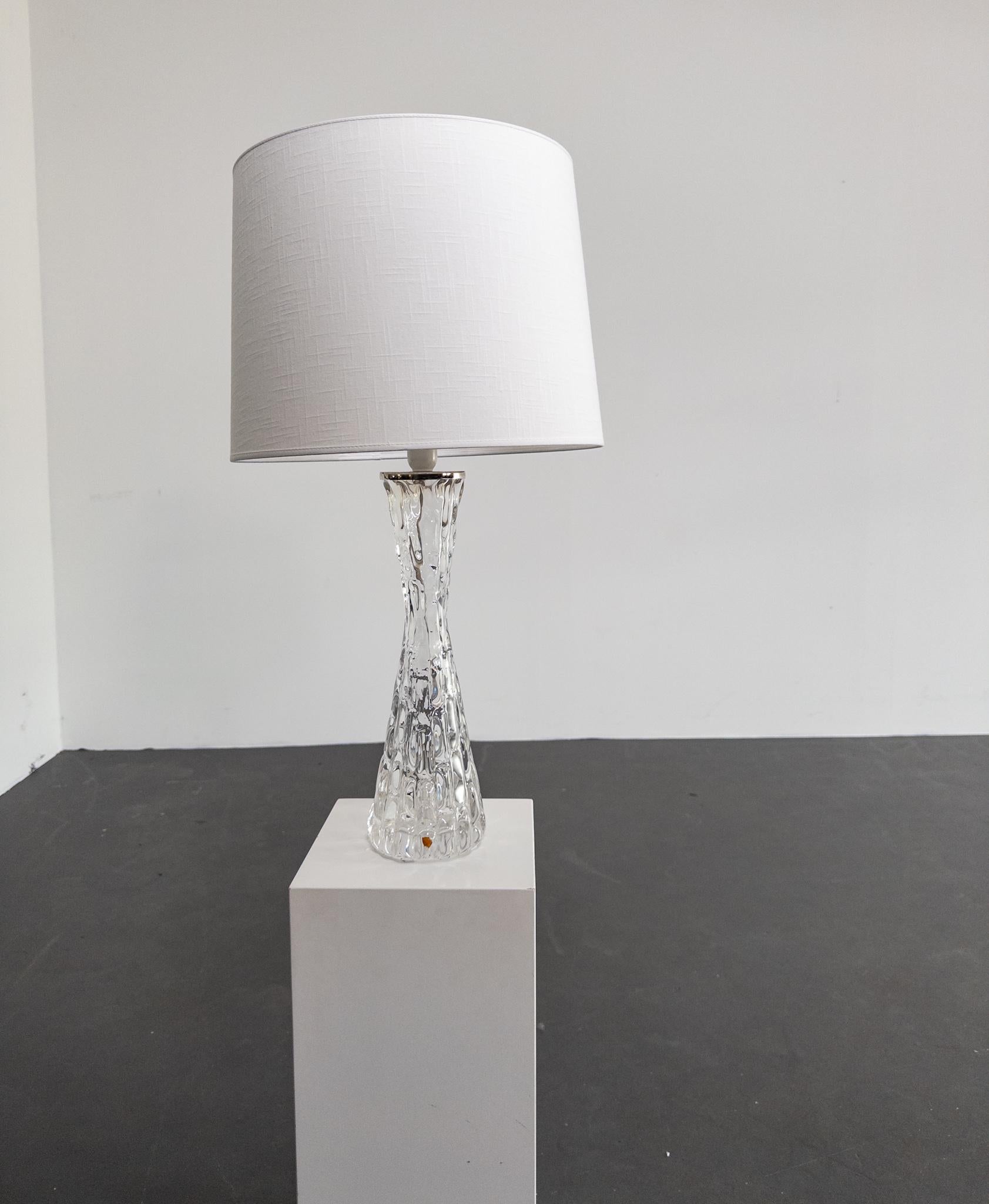 Verre Lampes de table sculpturales en verre de Carl Fagerlund pour Orrefors, Suède, années 1960 en vente