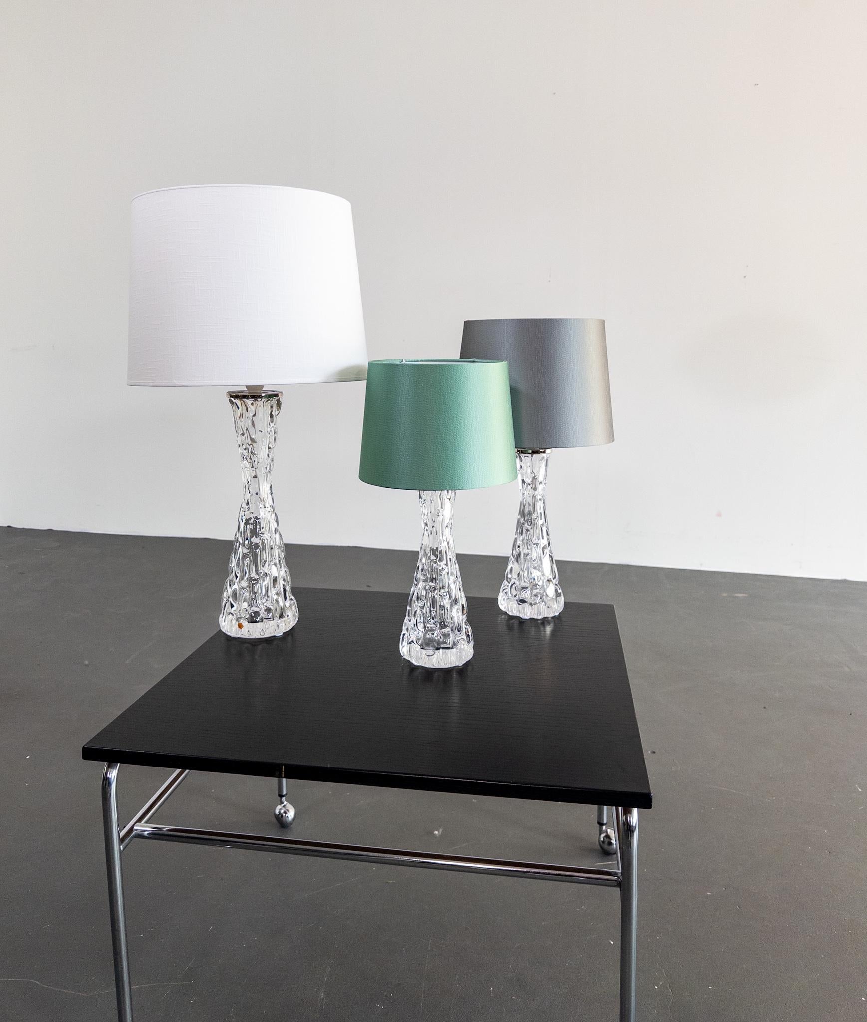 Lampes de table sculpturales en verre de Carl Fagerlund pour Orrefors, Suède, années 1960 en vente 2