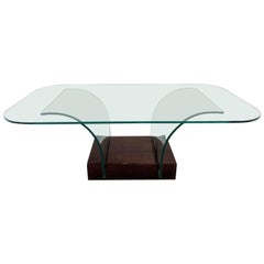 Sculptural Glass Top Cocktail Table by Modernage Furniture Company, 1930s