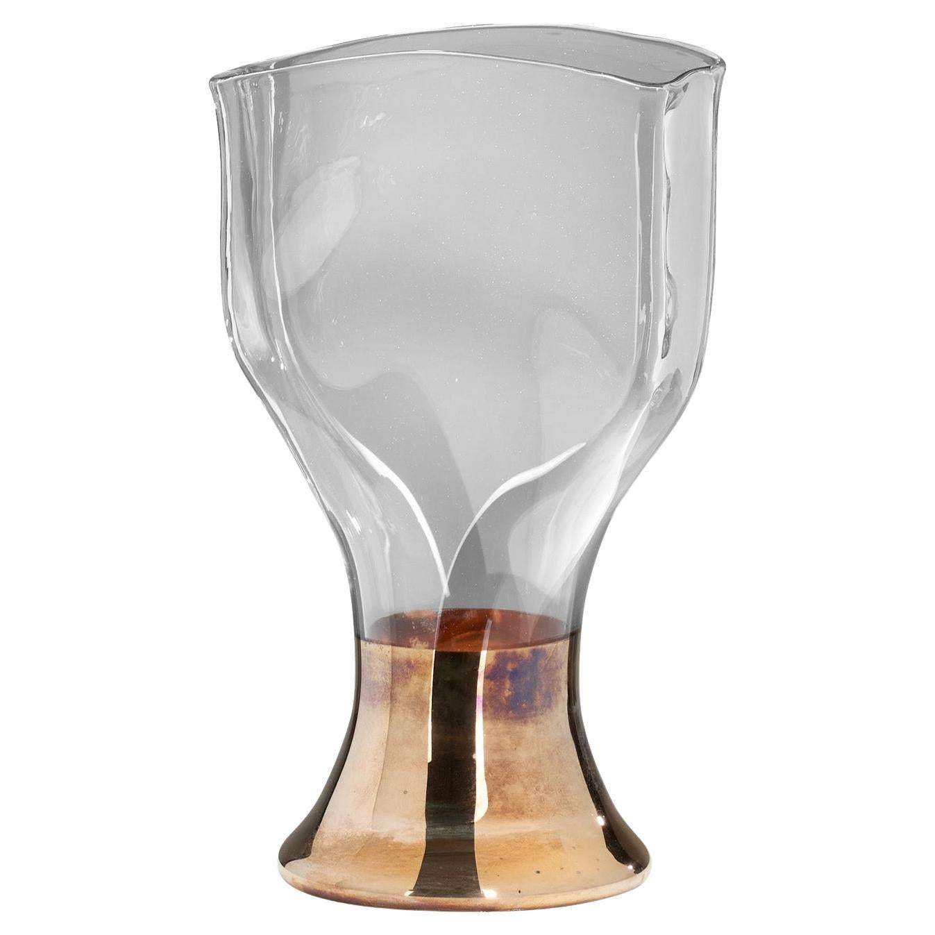 Jarrón escultórico de cristal de Richard Meitner, Países Bajos 1989