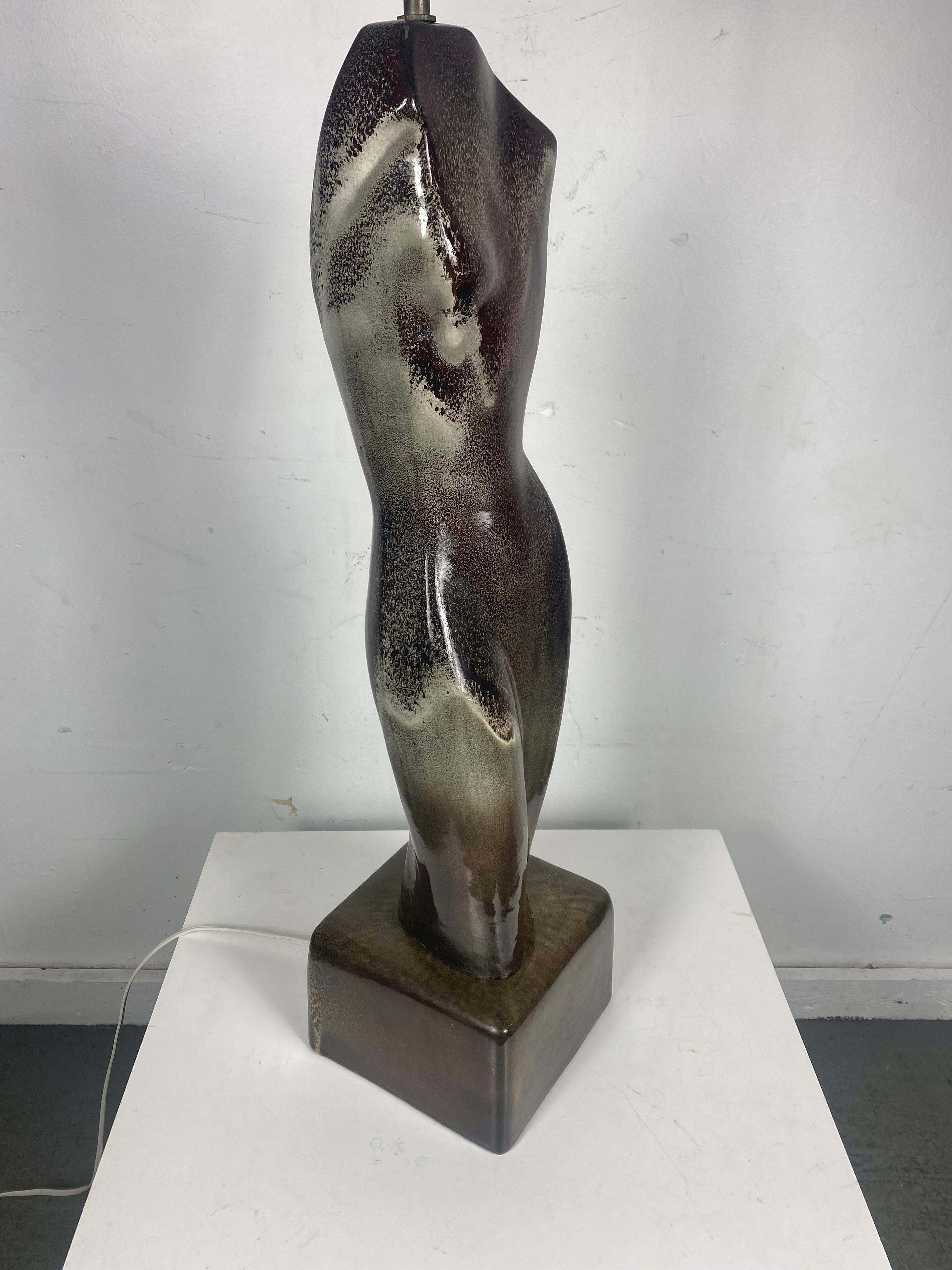 Sculptural Glazed Ceramic Lamp by Arpad Rosti For Sale 10