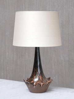 Sculptural Glazed Ceramic Table Lamp by Niels Preben Larsen, Denmark, 1967
