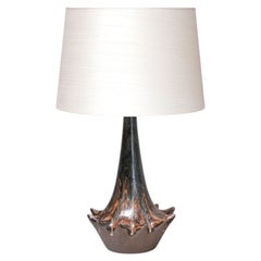 Sculptural Glazed Ceramic Table Lamp by Niels Preben Larsen, Denmark, 1967