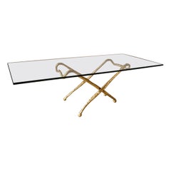 Sculptural gold bronze coffee table