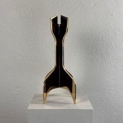 Candela scultorea placcata in oro di Marcel Breuer per Gavina, anni '70