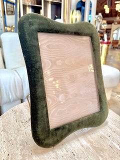 Sculptural Green Velvet Picture Frame