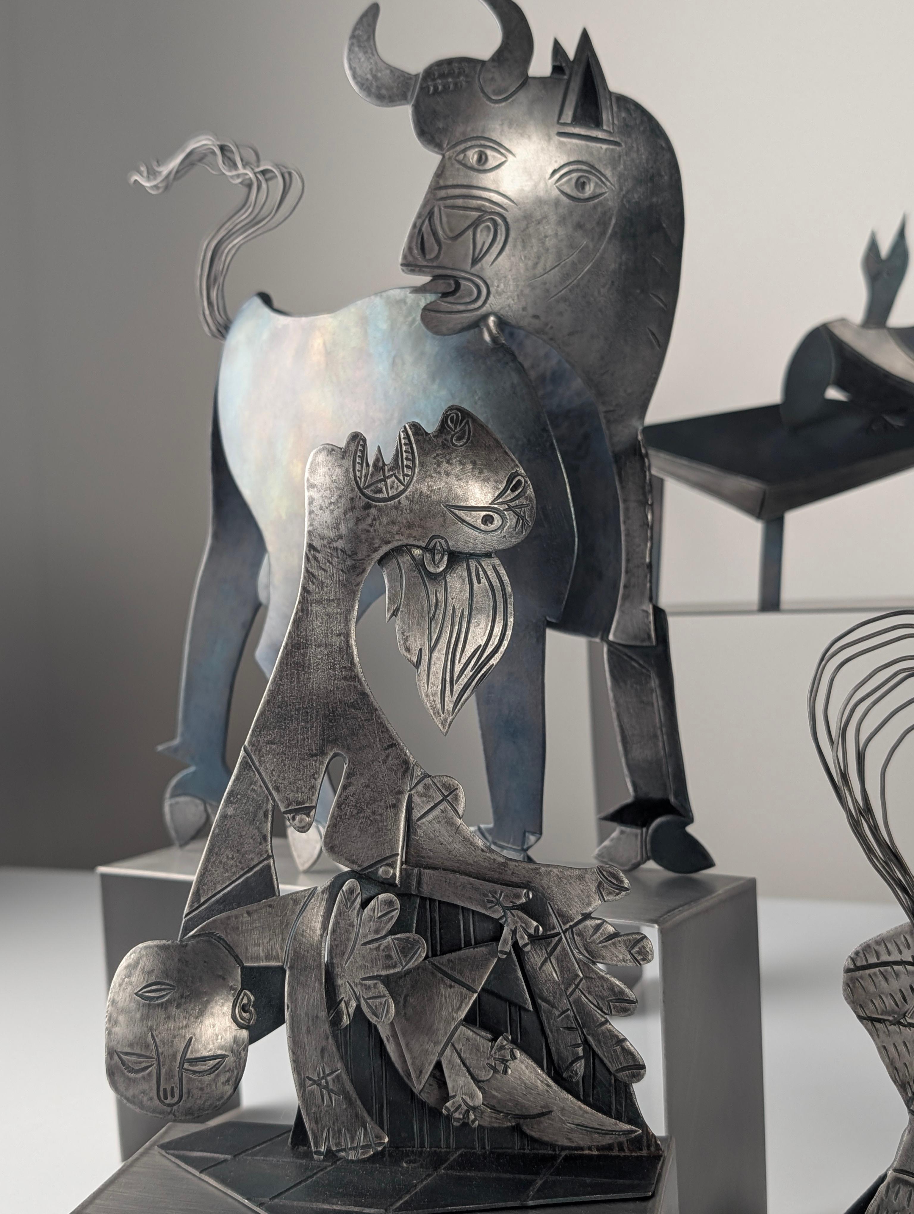 Hand-Crafted Sculptural Group 