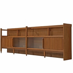 Vintage Sculptural Guillerme et Chambron Solid Oak Sideboard