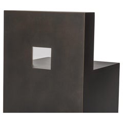 Sculptural GV Chair by Jonathan Nesci Crafted in Chemically Blackened Steel