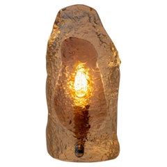 Sculptural Hand-Blown Glass Table Lamp, Murano Style, 1970s
