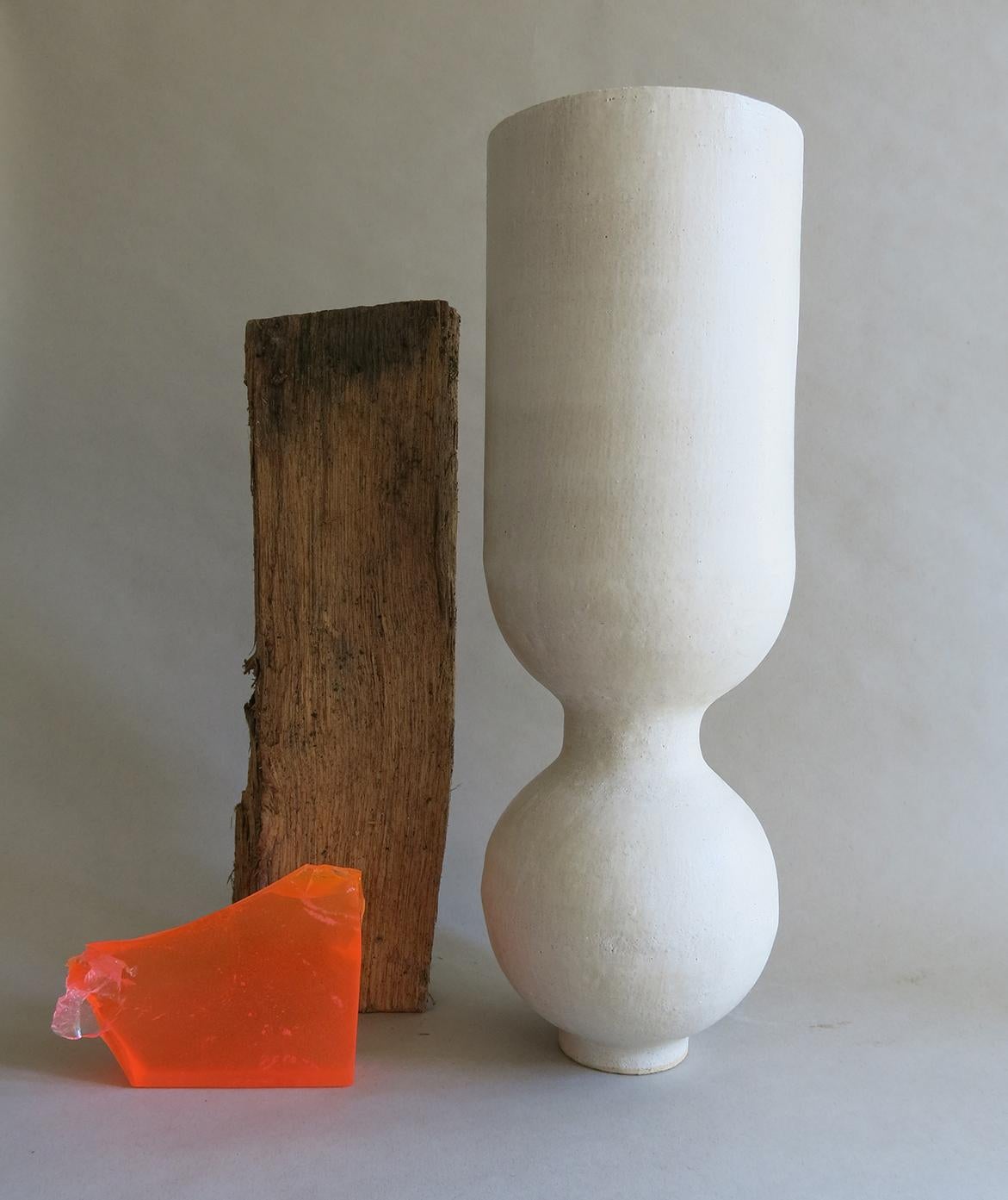 Hand-Crafted Sculptural Hand-Built Ceramic Stoneware BBL-6 Vessel by Humble Matter For Sale