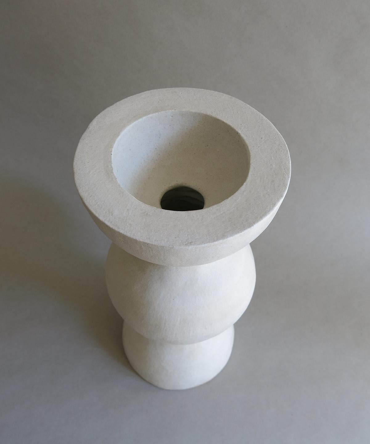 Modern Sculptural Hand-Built Ceramic Stoneware BBL-7 Vessel by Humble Matter For Sale