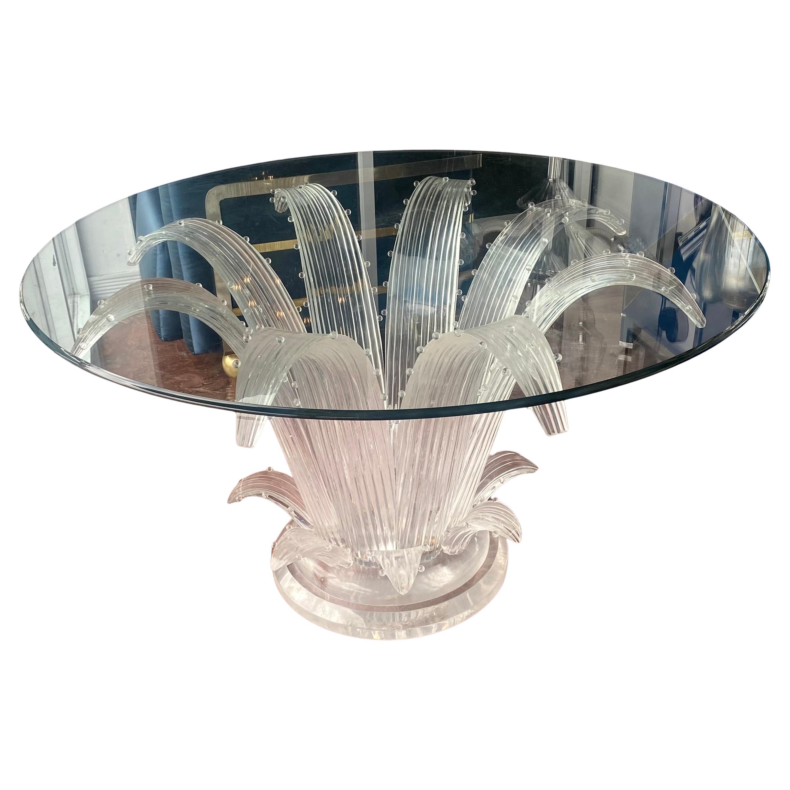 Sculptural Hand Carved Cactus Table