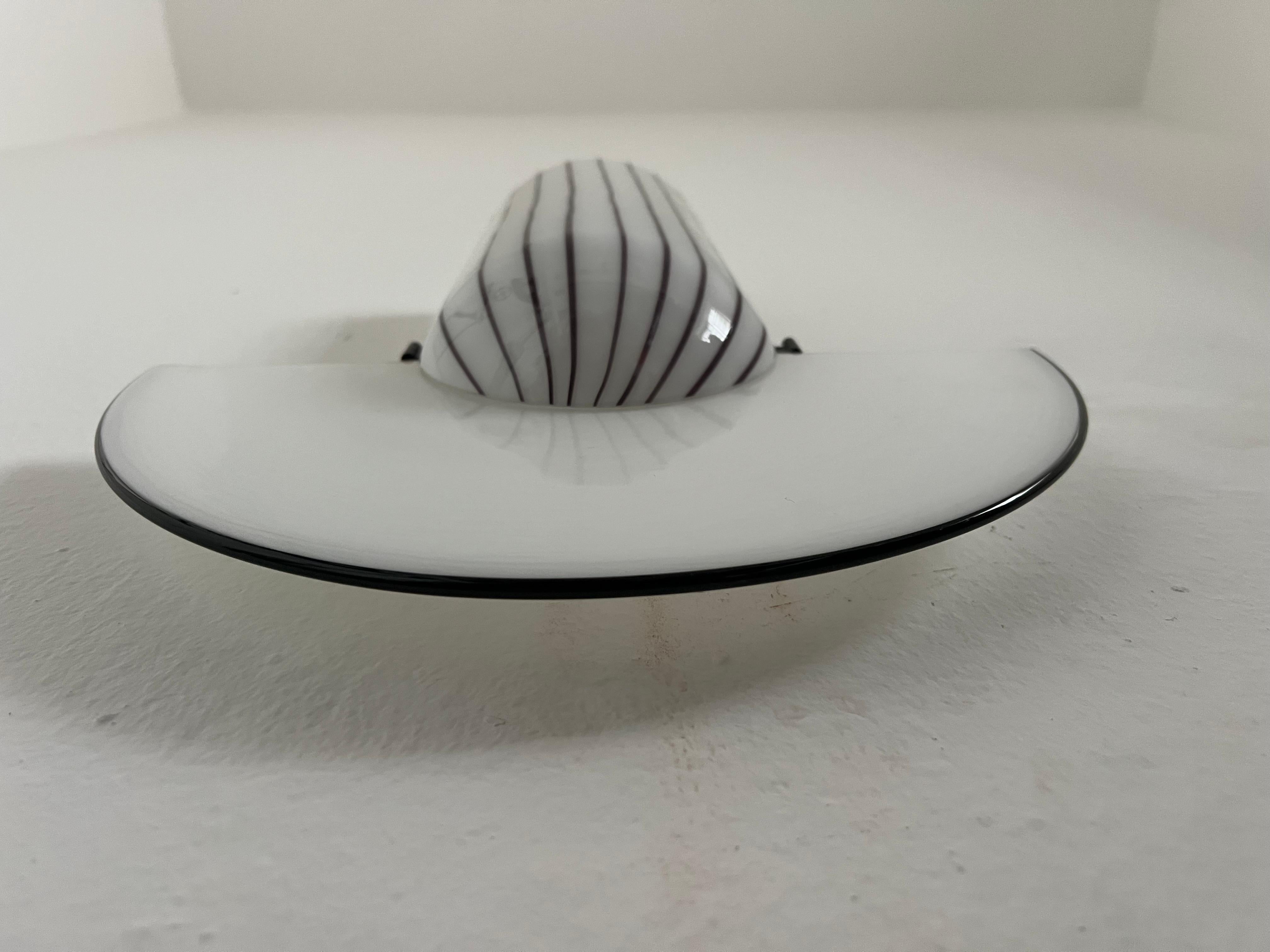 Sculptural hand decorated wall light  by Vistosi Murano, rare glass art piece For Sale 9