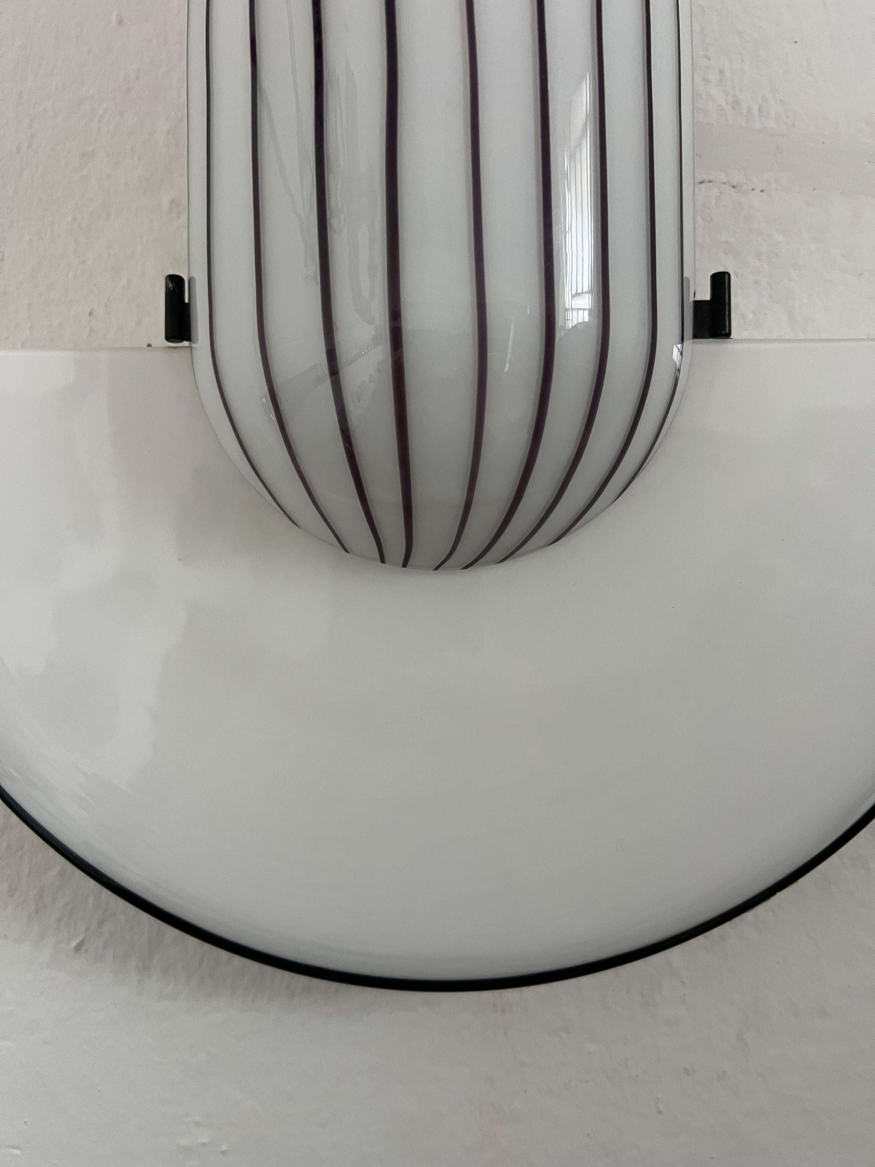 Mid-17th Century Sculptural hand decorated wall light  by Vistosi Murano, rare glass art piece For Sale