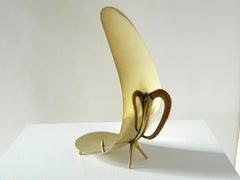 Sculptural Hand-Hammered Brass Candleholder Lantern by Carl Auböck