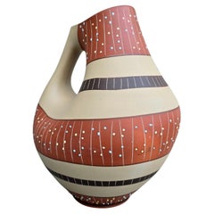Sculptural Hand-Painted Stoneware Vase, Eds-Keramik Benshausen, Germany, 1970s