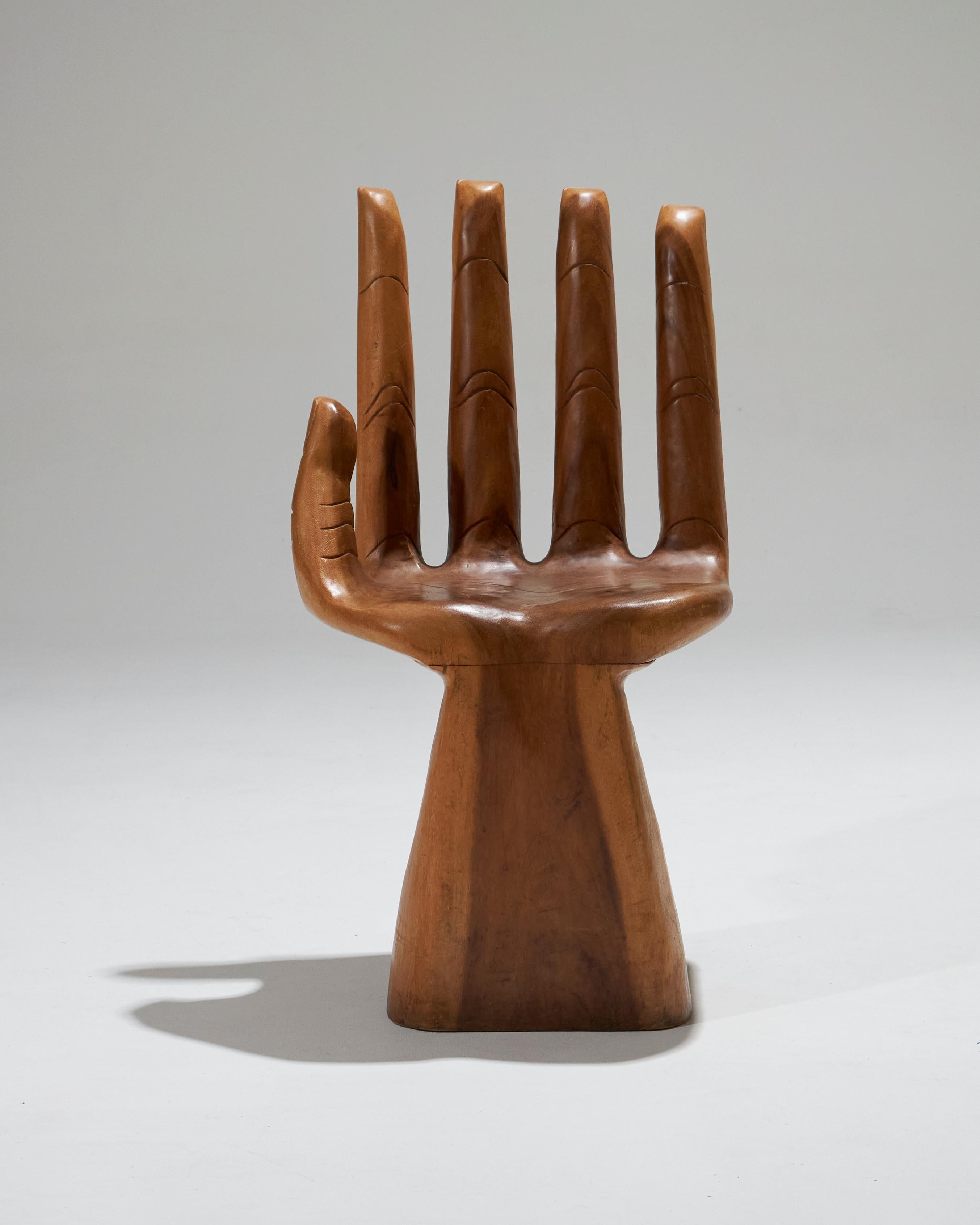 Sculptural Hand-Shaped Armchair in Wood, 1960 6