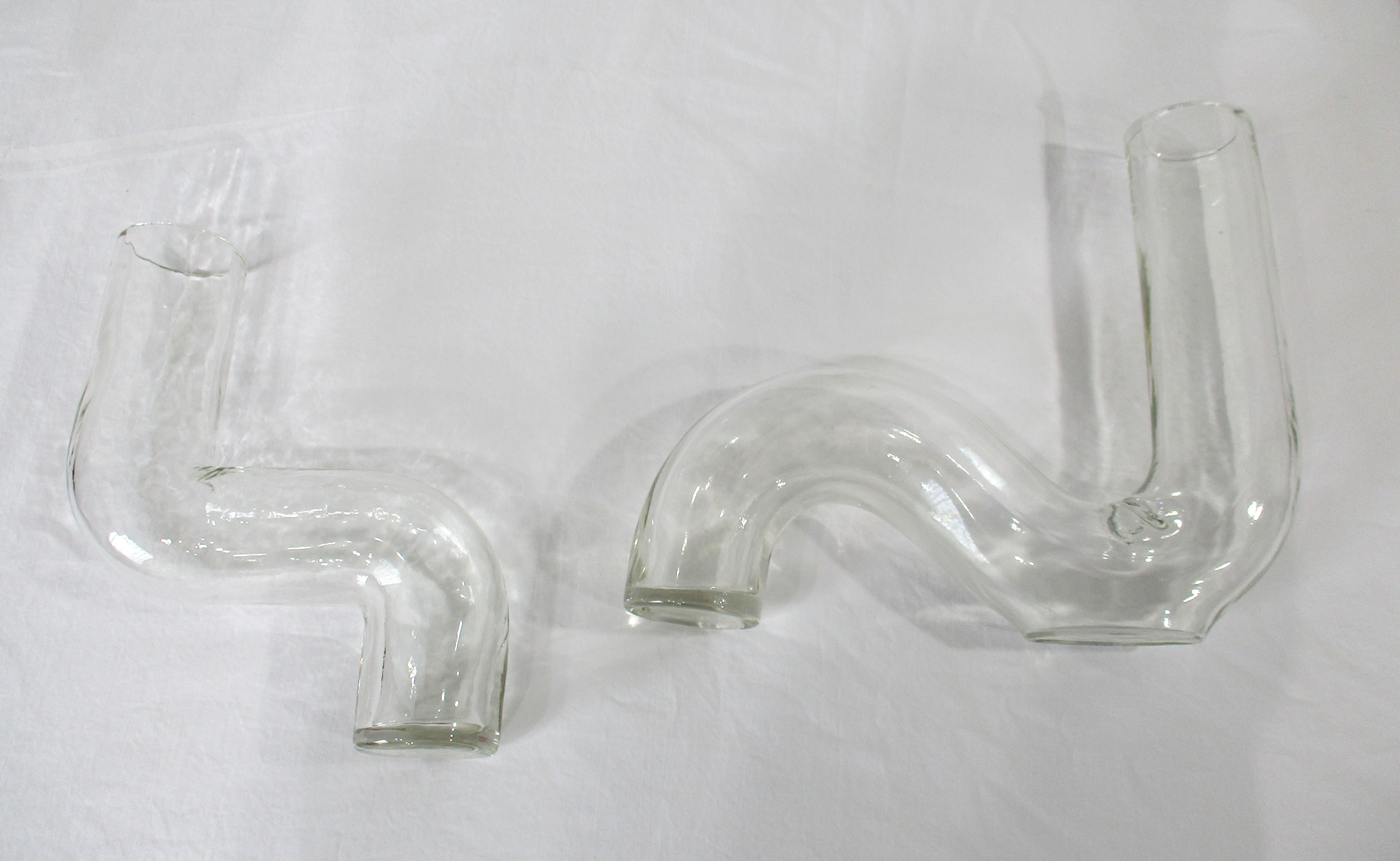 Set di centrotavola scultoreo con vaso a puzzle in vetro soffiato a mano in vendita 4