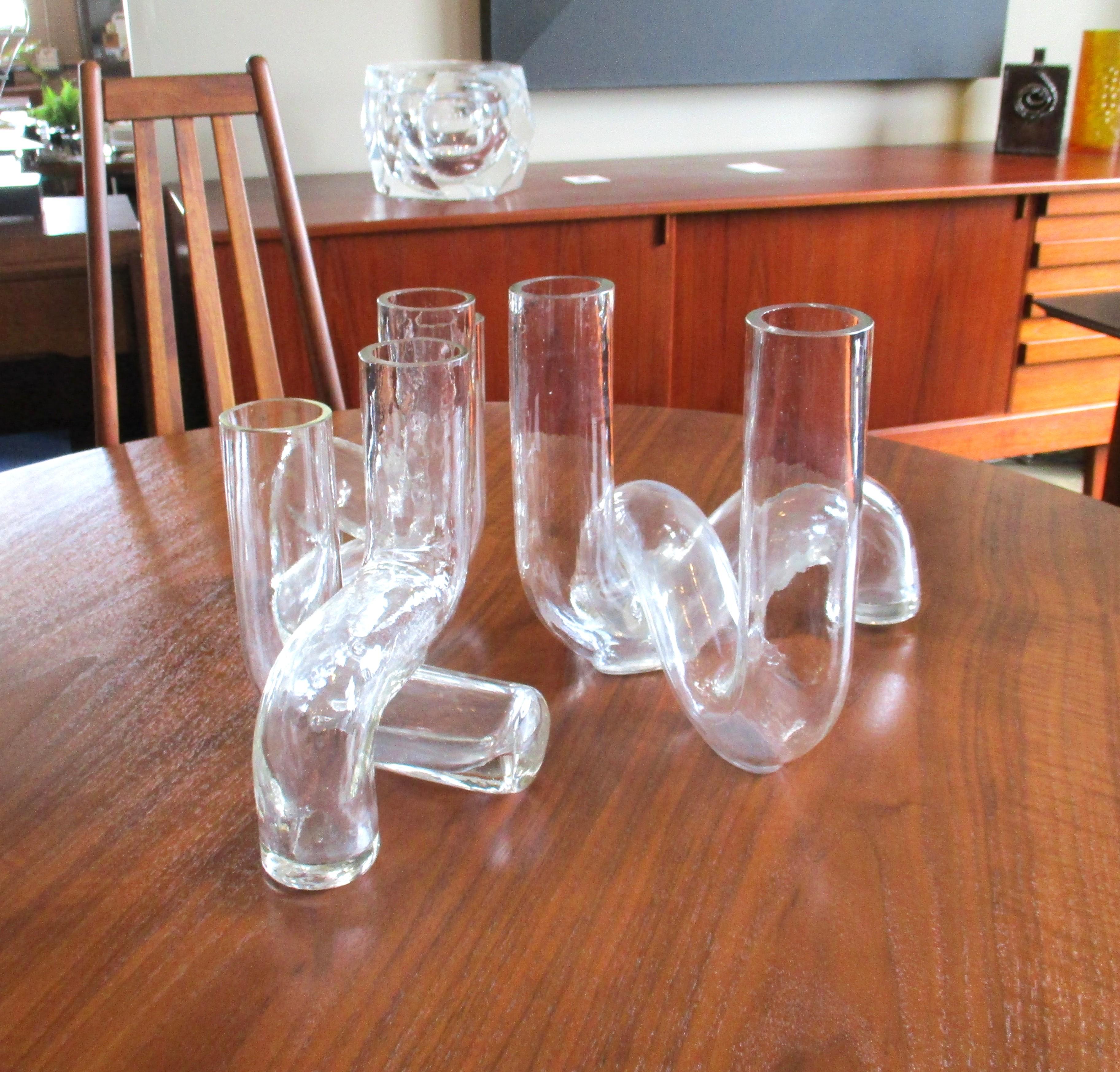 Set di centrotavola scultoreo con vaso a puzzle in vetro soffiato a mano in vendita 3