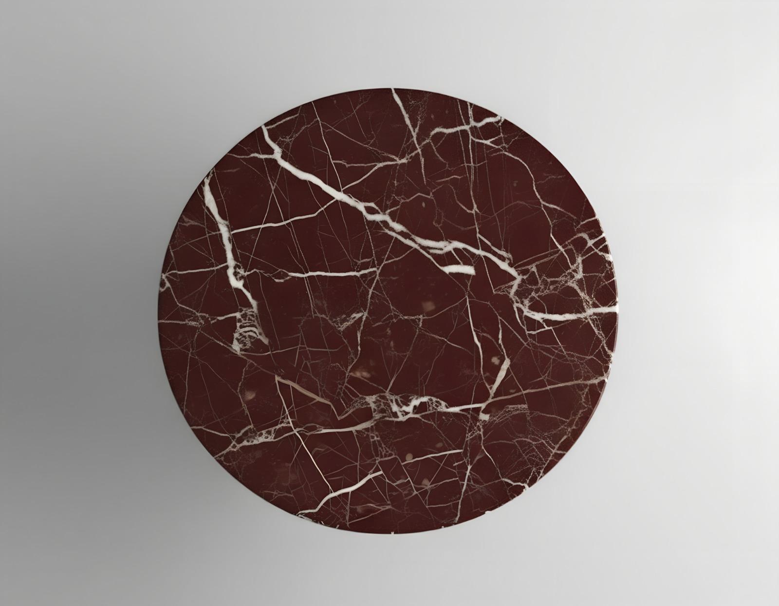 Creator: Tinella Wood
Materials: Solid Rosso Levanto Marble
Dimensions: 44