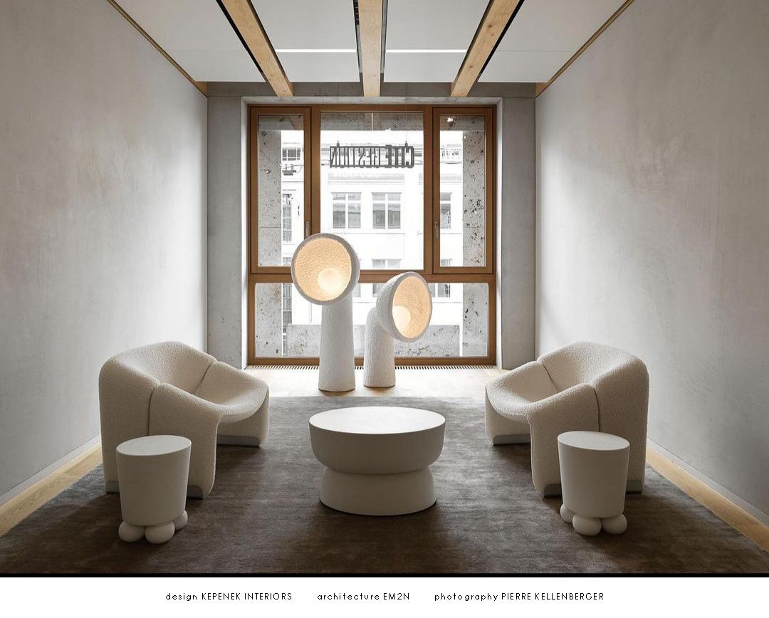 Organique Table basse ovale sculpturale organique et modernetartarUGA d'Alentes Atelier en vente