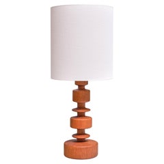 Lampada da tavolo scultorea Hans Bergström Oak, modello 762, Ateljé Lyktan, Svezia anni '60