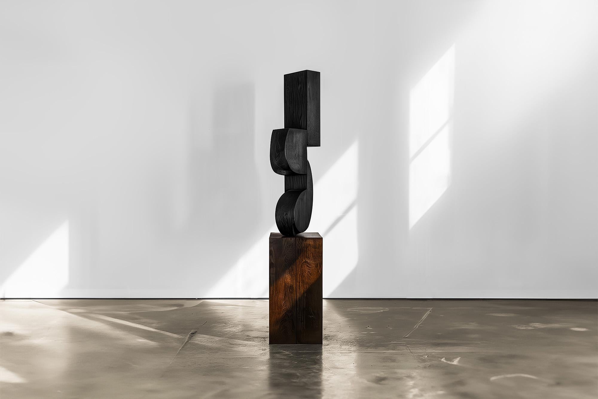 Mid-Century Modern Sculptural Harmony Unseen Force #47: Joel Escalona's Oak Coffee Table For Sale