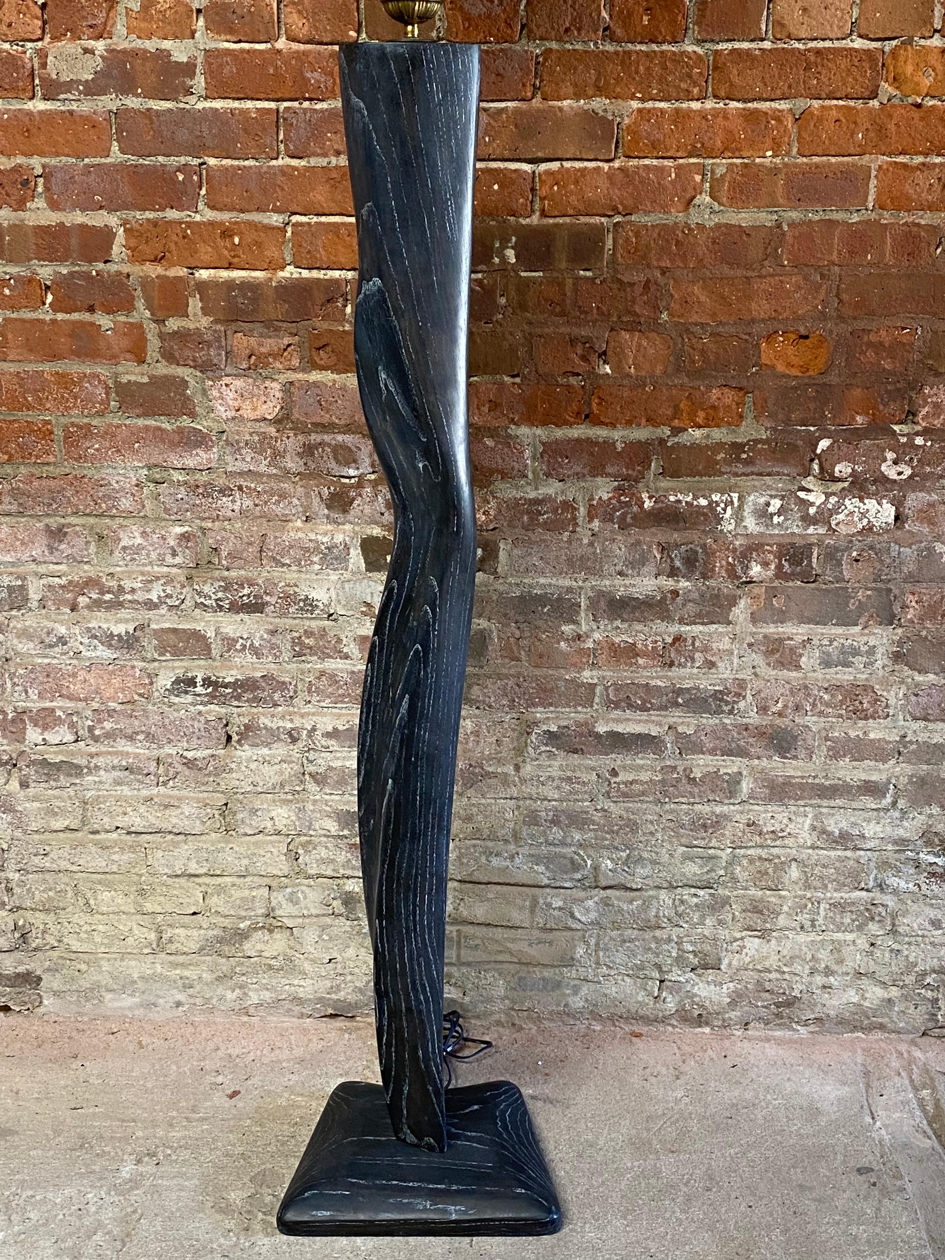 Ebonized Sculptural Heifetz Floor Lamp