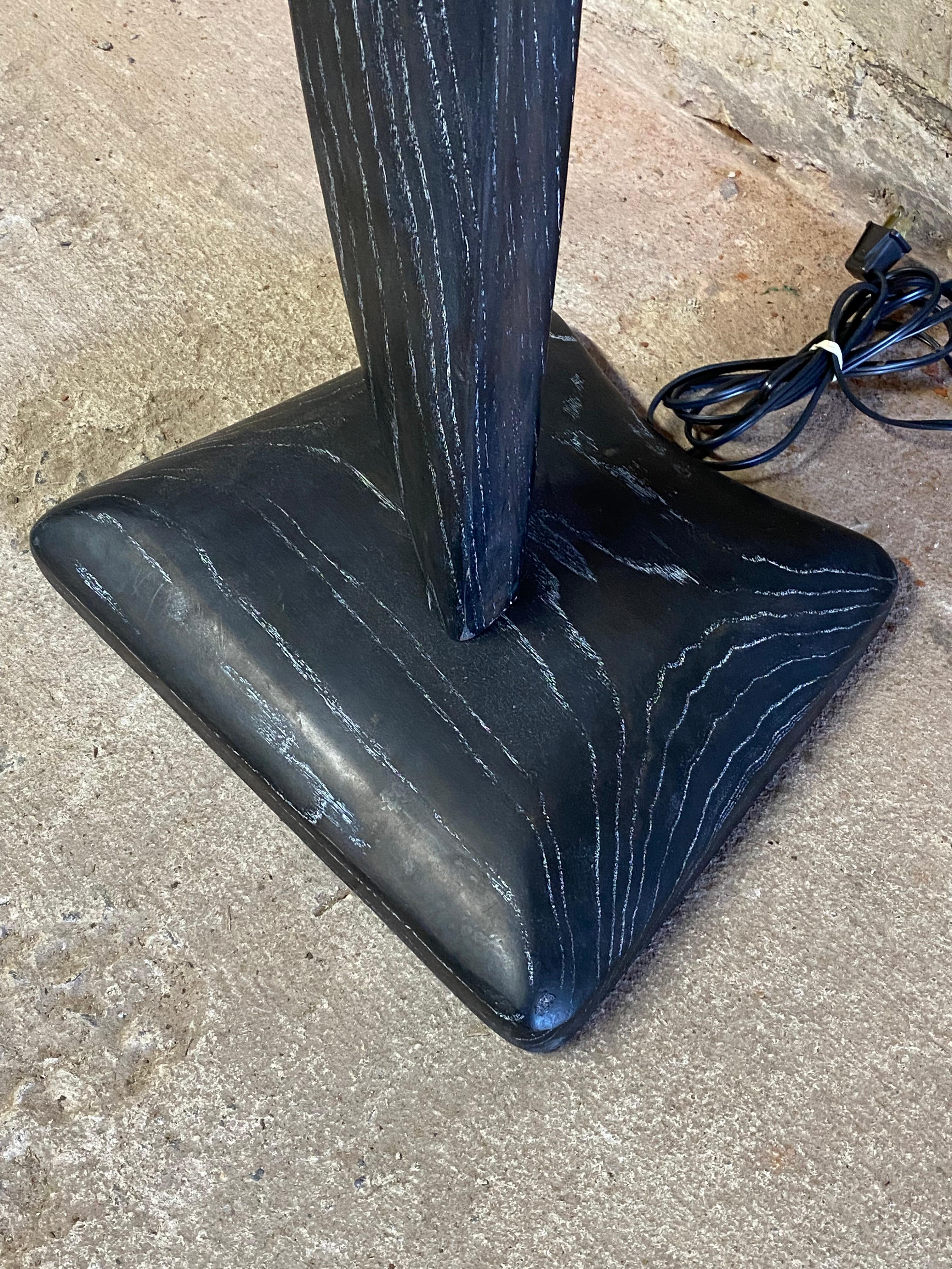 Oak Sculptural Heifetz Floor Lamp