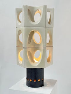 Lampe sculpturale Hexagone, Jean Derval, Vallauris AM 1968