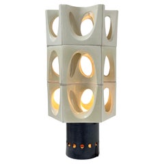 Lampe sculpturale Hexagone, Jean Derval, Vallauris AM 1968