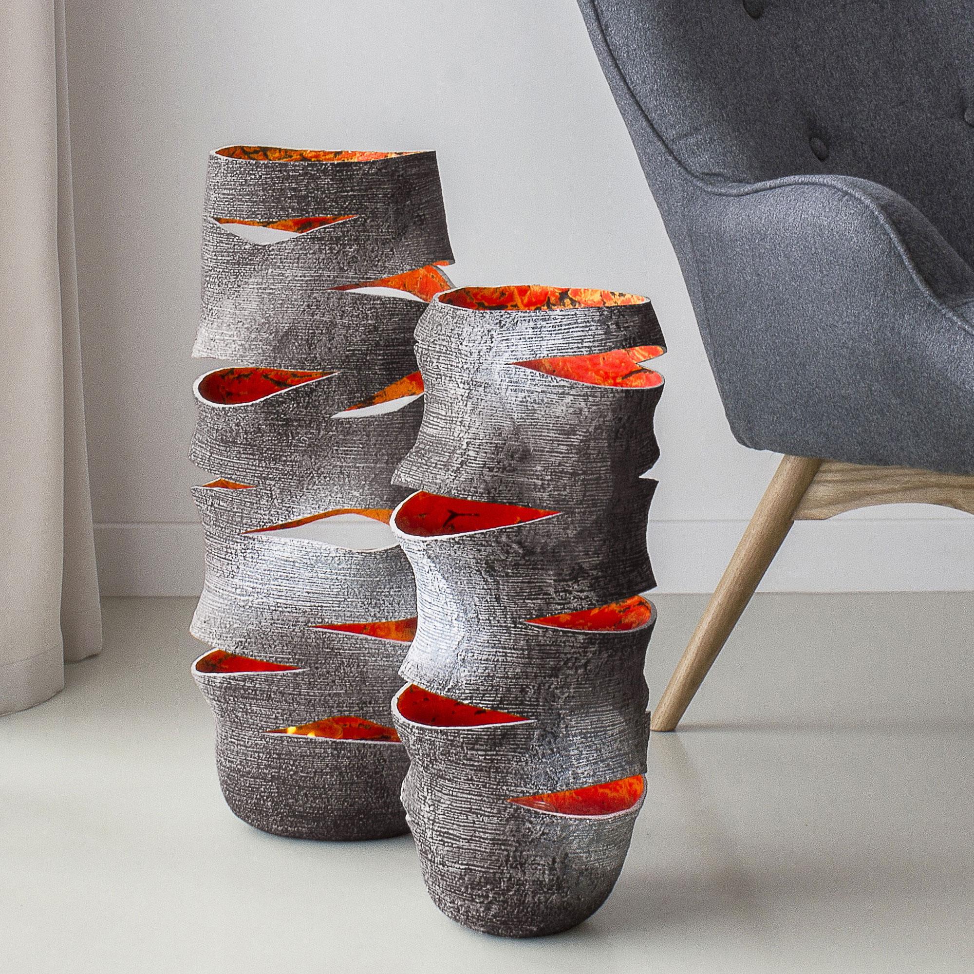 Post-Modern Sculptural High Lantern Vase by Donatas Zukauskas