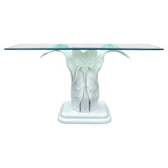 Scultura Hollywood Palm Regency Entry Hall Console Table Tropical Banana Leaf