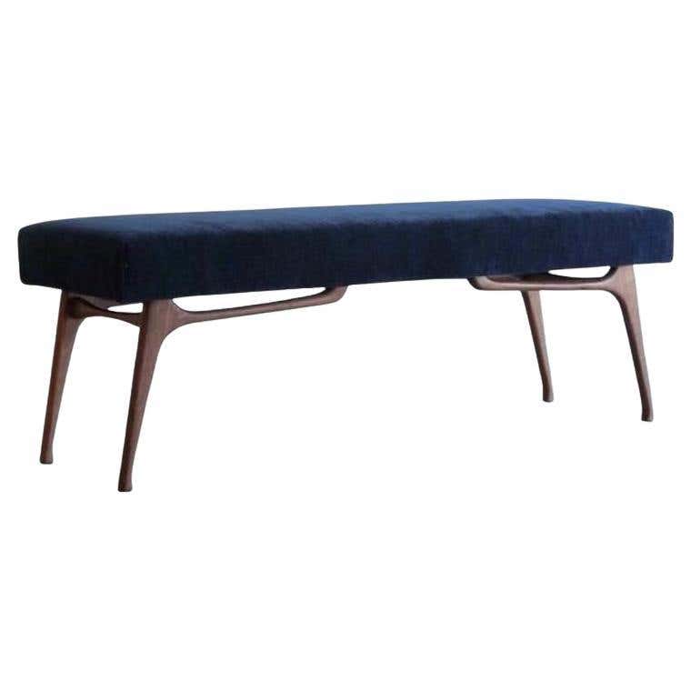 Sculptural ICO Bench Series 72 in Dark Walnut For Sale at 1stDibs