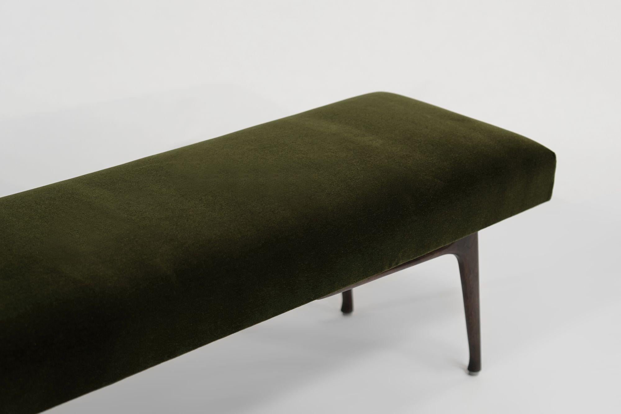 Sculptural ICO Bench Series 72 in Dark Walnut For Sale 4