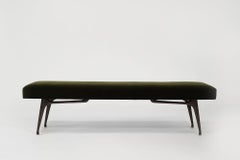 Sculptural ICO Bench Series 72 in Dark Walnut