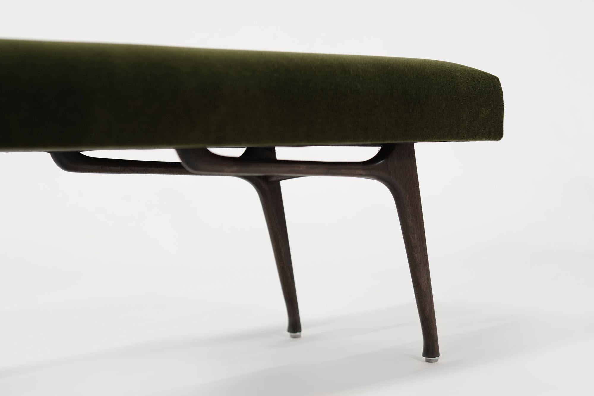 Sculptural ICO Bench Series 72 in Dark Walnut For Sale 2