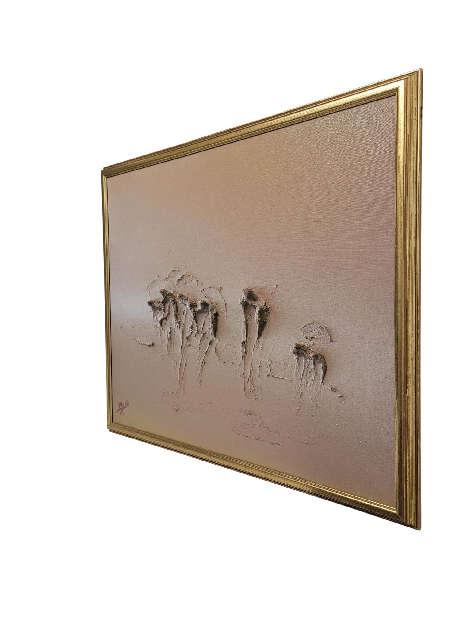 Sculptural Impasto: Set of 3 Abstract Figurative Paintings by Max Roumieu For Sale 4