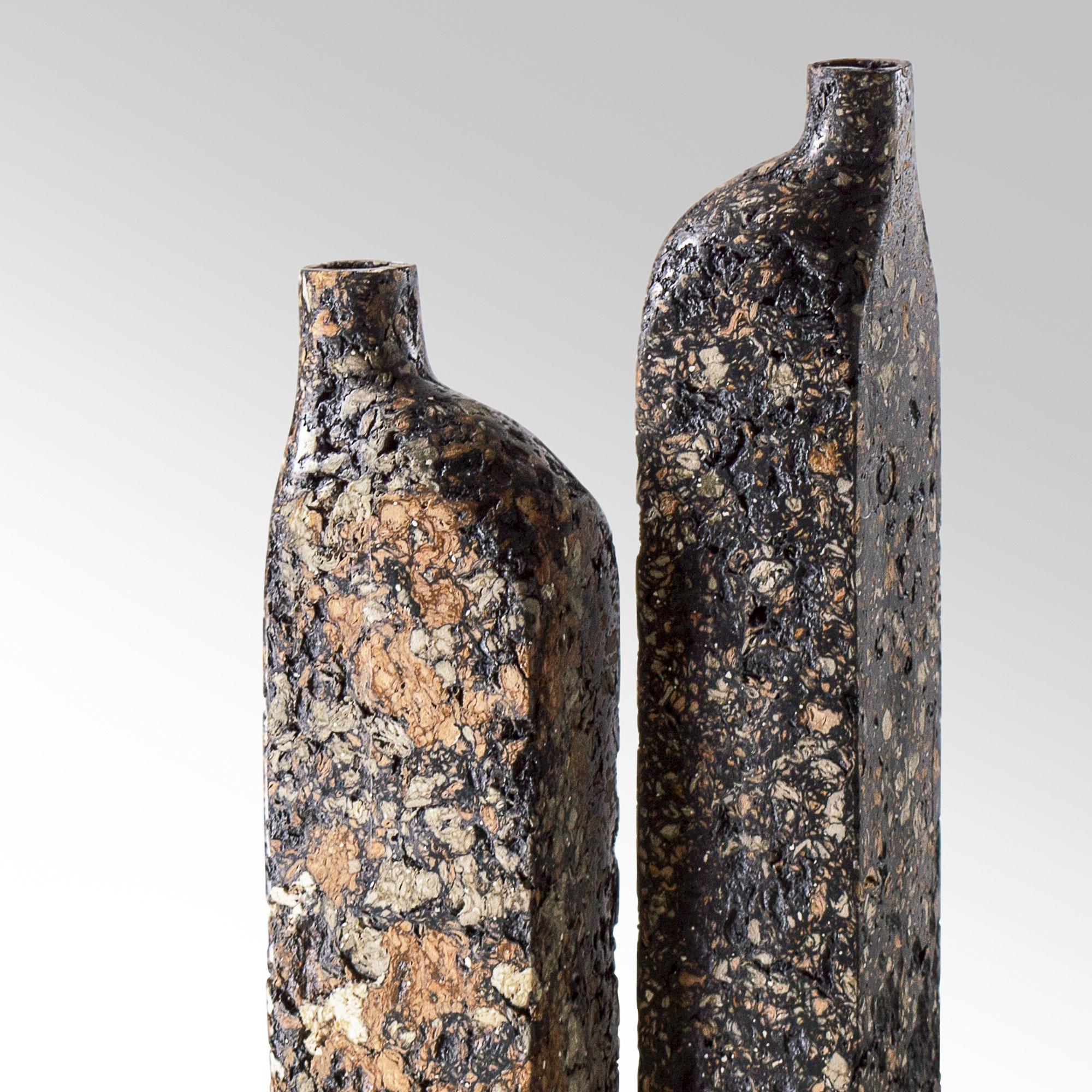 Hand-Crafted Sculptural Brutalist Vases by Donatas Žukauskas In Stock For Sale