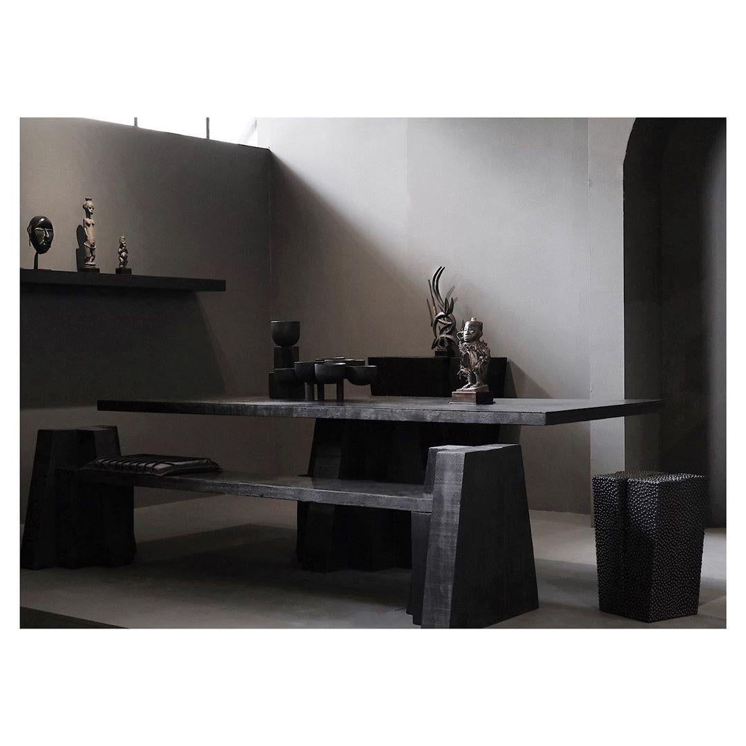 Modern Sculptural Iroko Bench, Arno Declercq
