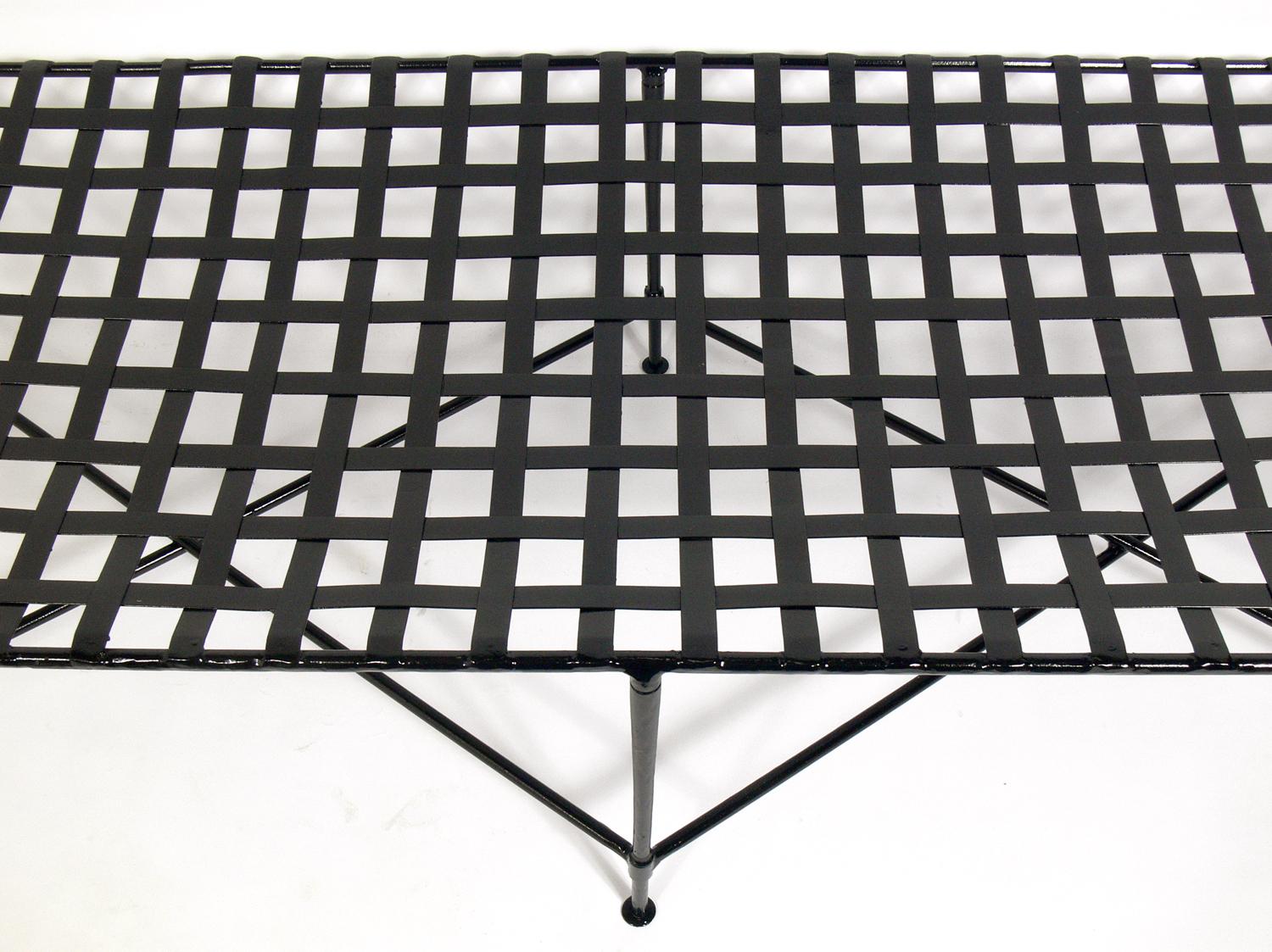 American Sculptural Iron Bench by Salterini