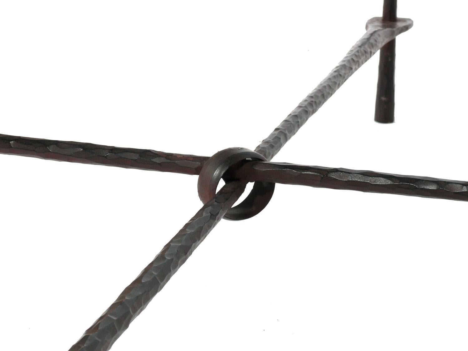 Mid-Century Modern Sculptural Iron Coffee Table in the Manner of Diego Giacometti
