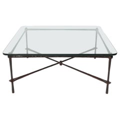 Sculptural Iron Coffee Table in the Manner of Diego Giacometti