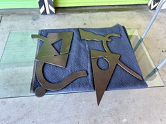 Skulpturaler Eisen-Couchtisch Pucci De Rossi 1987