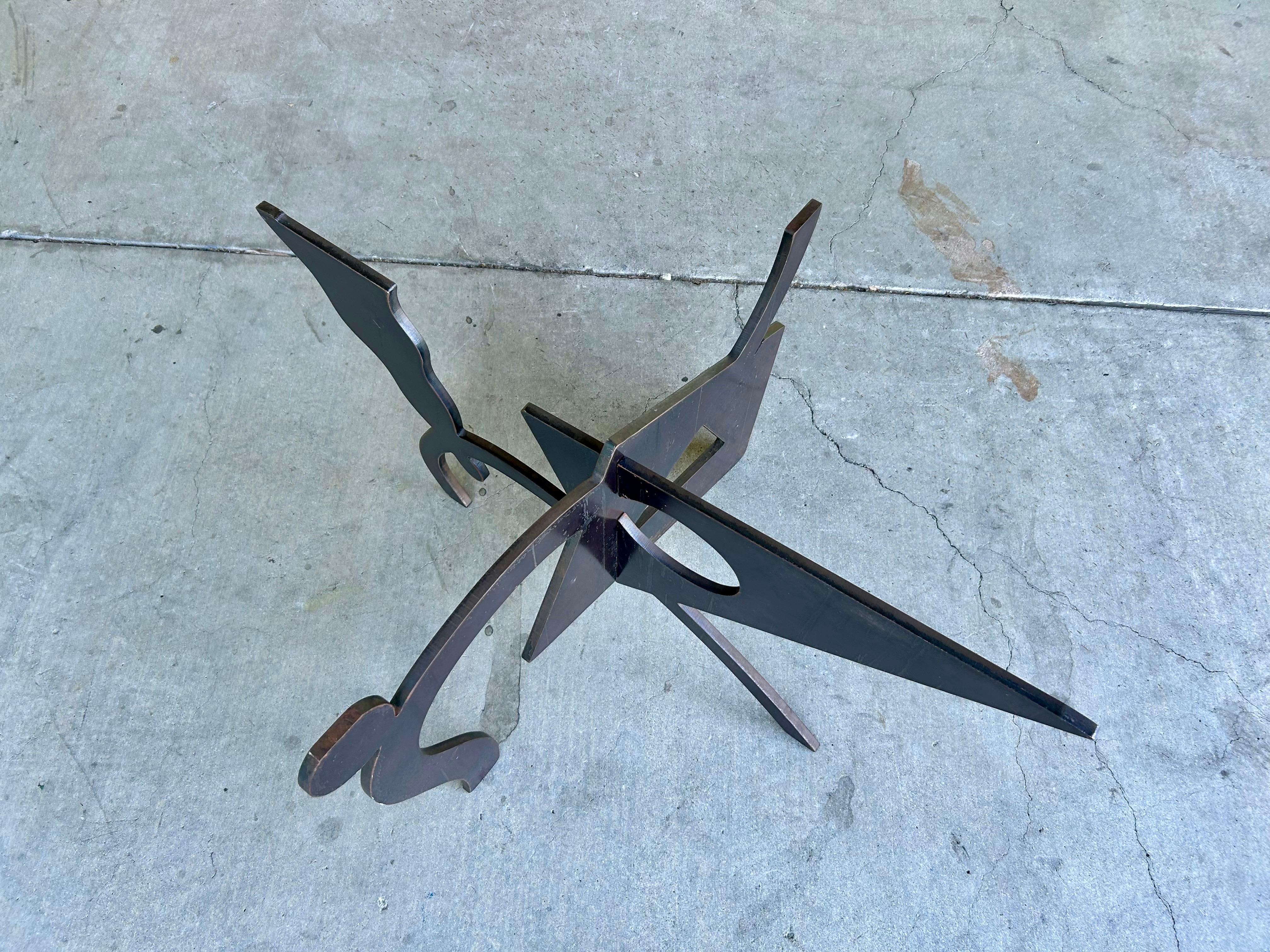 Cast Sculptural Iron Coffee Table Pucci De Rossi 1987