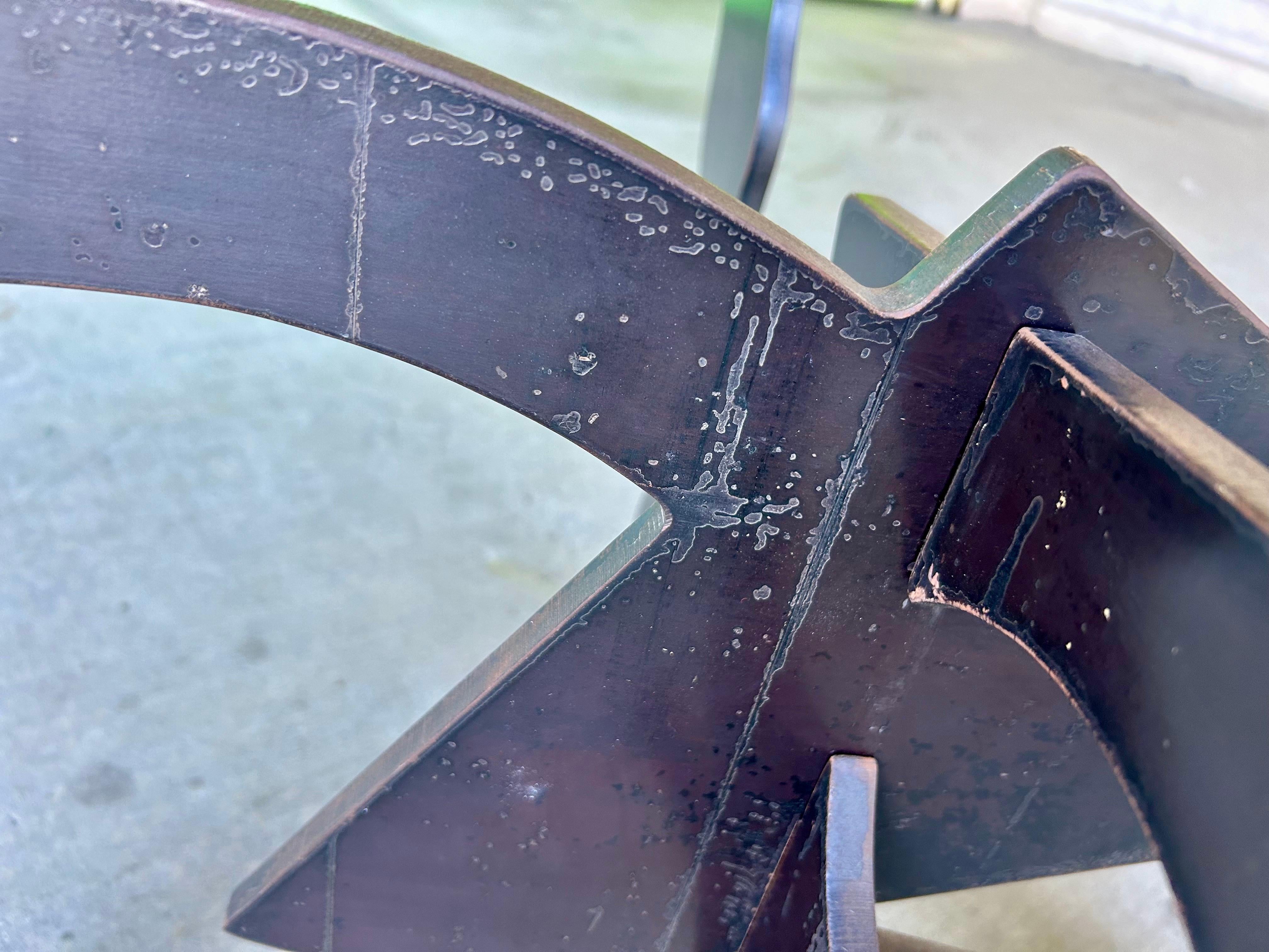 Sculptural Iron Coffee Table Pucci De Rossi 1987 In Good Condition In Los Angeles, CA