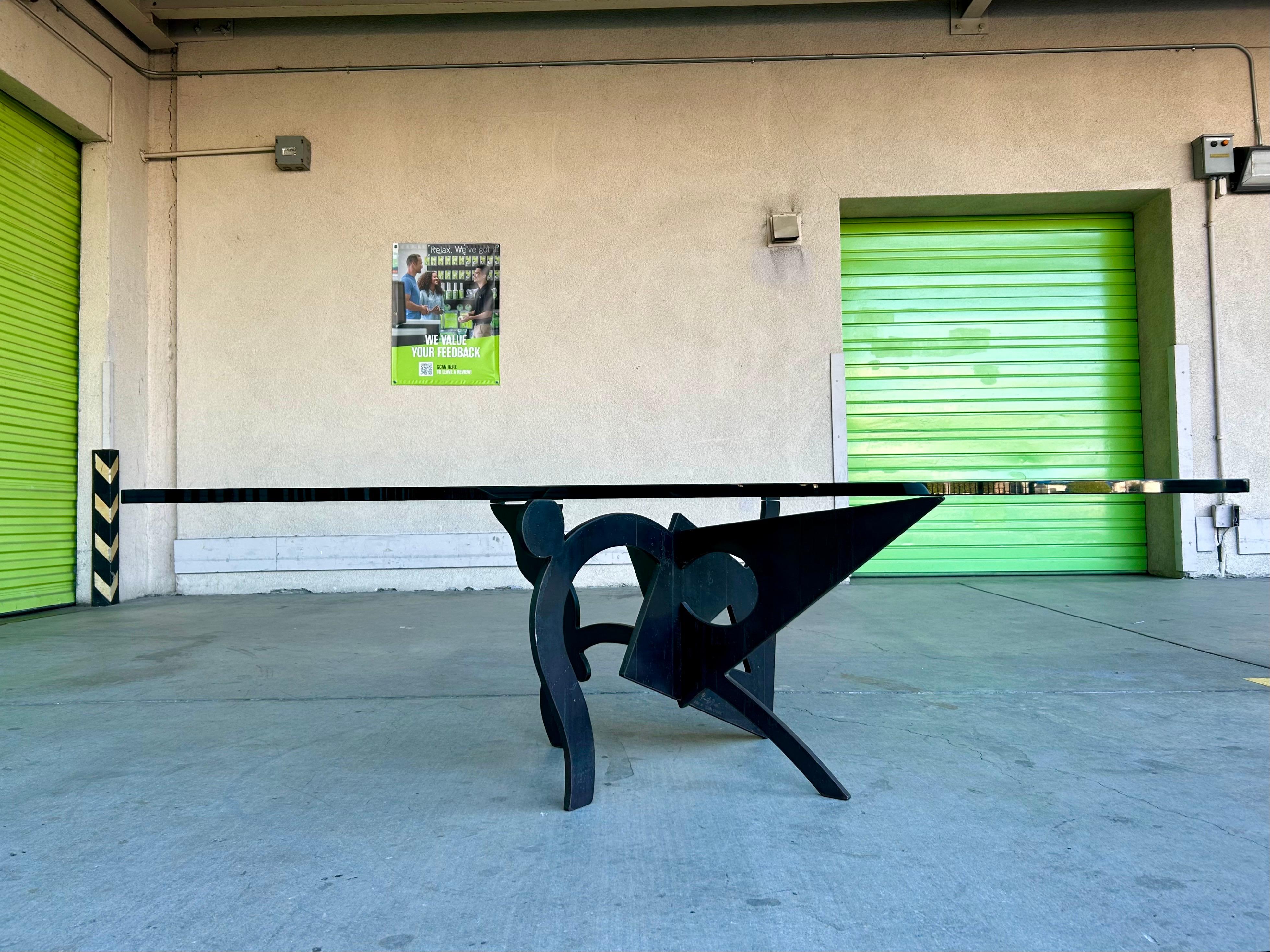 20th Century Sculptural Iron Coffee Table Pucci De Rossi 1987